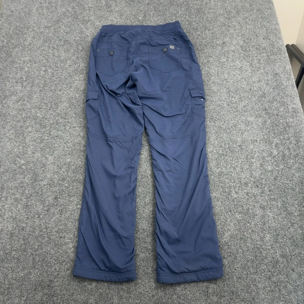 LL Bean Cargo Pants Womens XS Blue Nylon Spandex Fleece Lined Hiking Gorpcore
